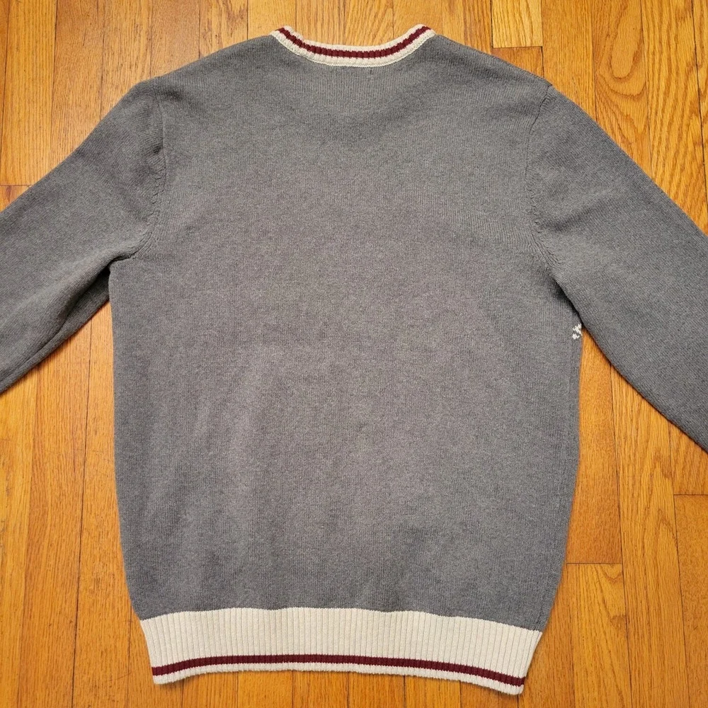 Chaps Gray Fair Isle Snowflake Winter Sweater M‎ Cozy Pullover Knit Gift Holiday